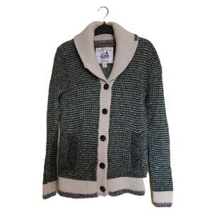 Roots Cabin | Wool Blend Cabincore Shawl Button Up Cardigan Sweater Size Medium